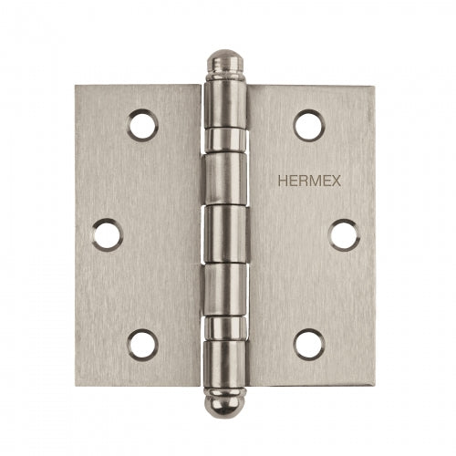 Bisagra cuadrada 3' acero inox, cabeza redonda, Hermex 43222 BC-304R