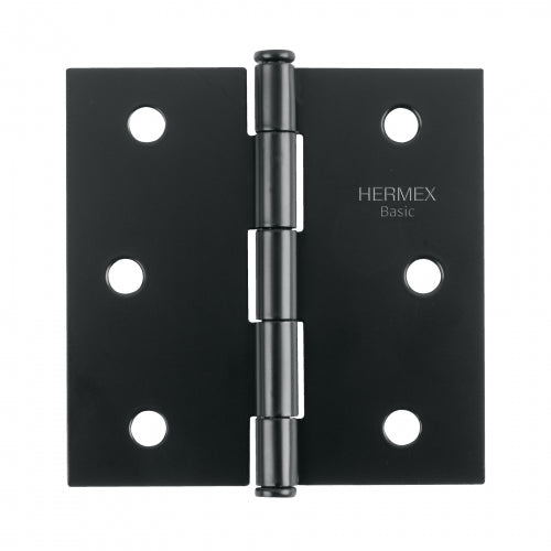 Bisagra cuadrada 3', negro mate, cabeza plana, Basic 27134 BC-306PP