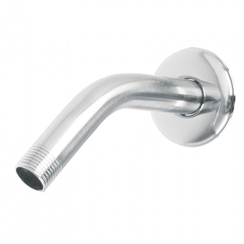 Brazo de acero cromado y chapetón de acero inox p/regadera 49378 BCH-500