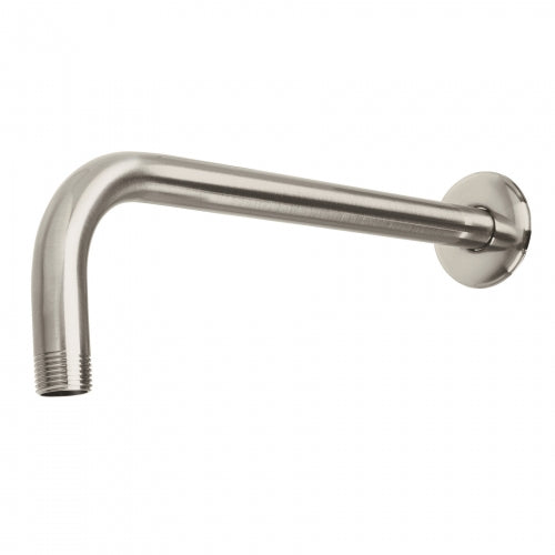 Brazo recto con chapetón para regadera, 30 cm, satín, Foset 47648 BCH-600N