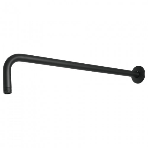 Brazo recto 50 cm con chapetón para regadera, negro mate 47754 BCH-650M