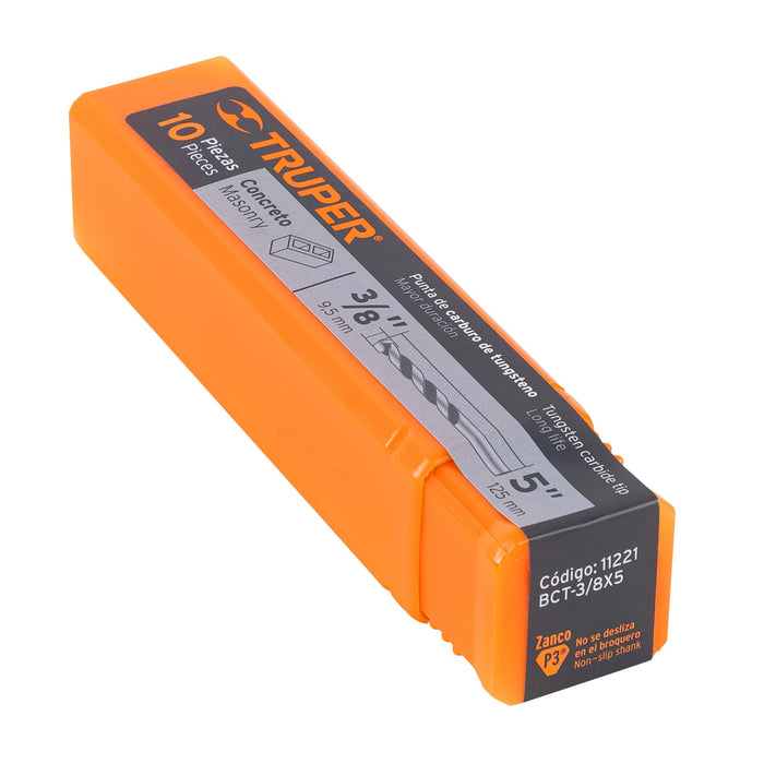 Broca para concreto de 3/8 x 5', Truper Código: 11221