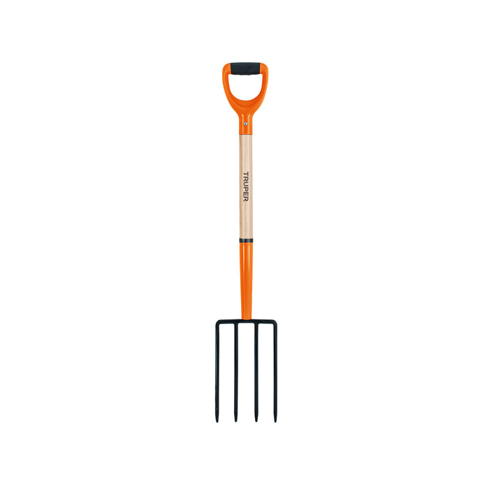 Bieldo para jardín, 4 dientes cuadrados, mgo 29', puño 'Y' 101540 BJ-4PC