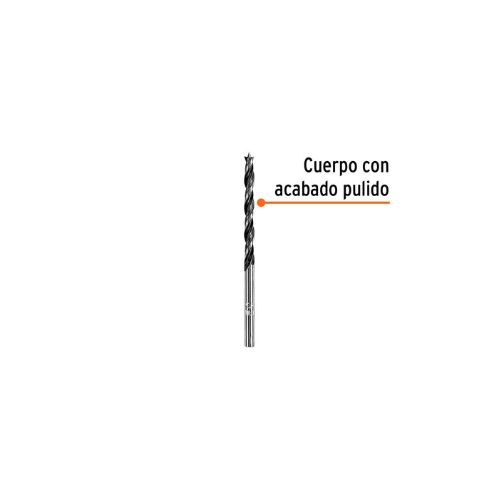 Broca con punta centradora para madera 5/32', Truper Código: 101627