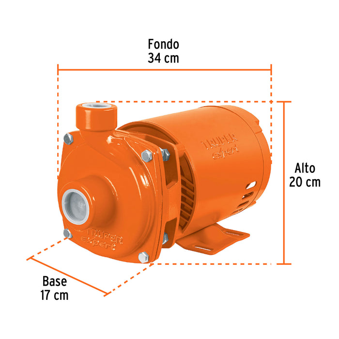 Bomba centrífuga para agua, 1/2 HP, Truper Expert 100431