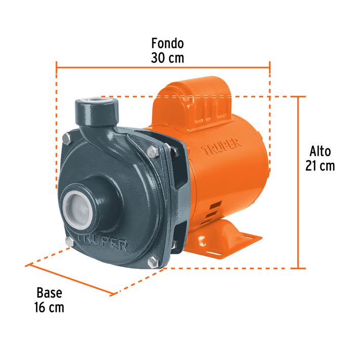 Bomba centrífuga para agua, 1/2 HP, Truper Código: 100388