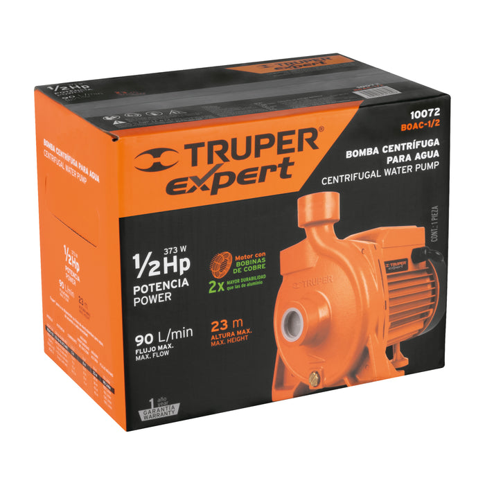 Bomba centrífuga para agua modelo europeo, 1/2 HP, Expert 10072