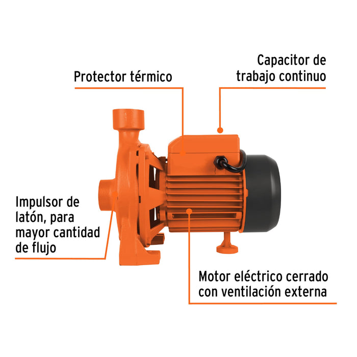 Bomba centrífuga para agua modelo europeo, 1/2 HP, Expert 10072