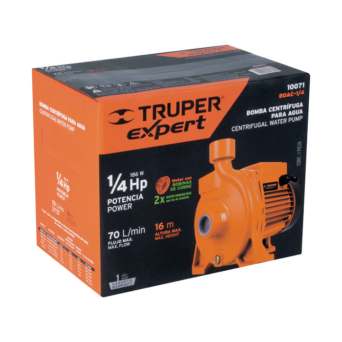 Bomba centrífuga para agua modelo europeo, 1/4 HP, Expert 10071