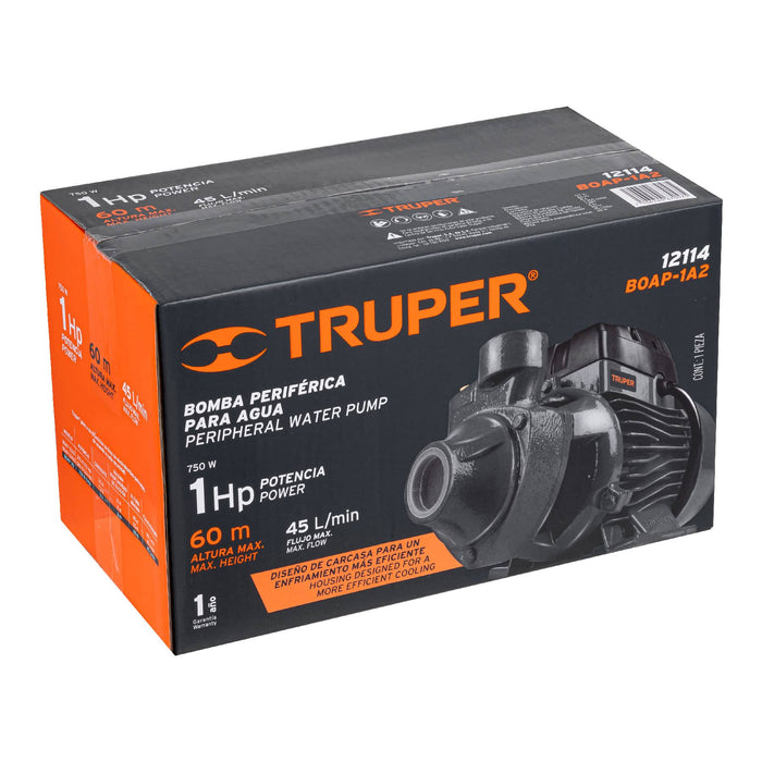 Bomba periférica 1 HP, altura máxima 70 m, Truper Expert 10070 BOAP-1