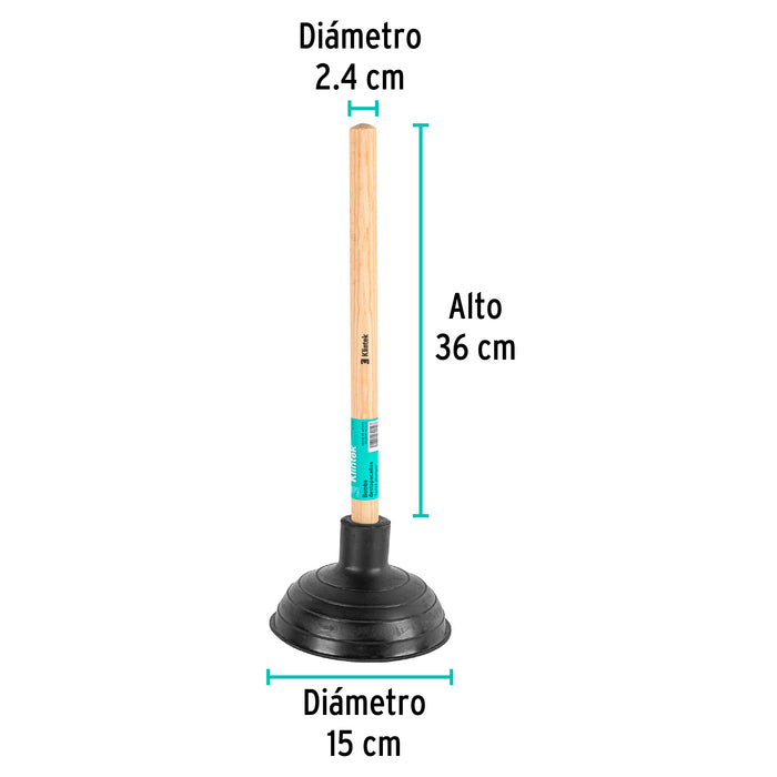 Bomba destapacaños de 15 cm, Klintek 55850 BODE-6