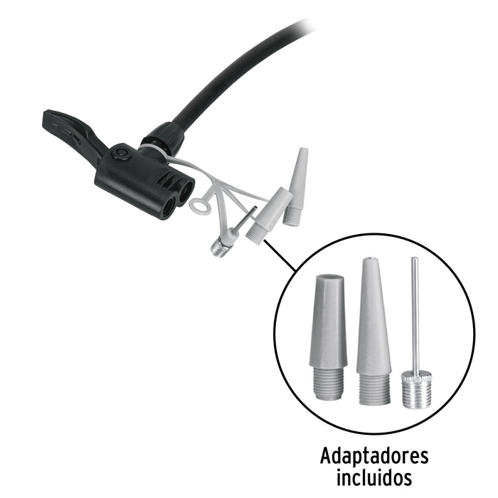 Bomba manual para inflar, 80 PSI, Pretul 21690 BOM-P