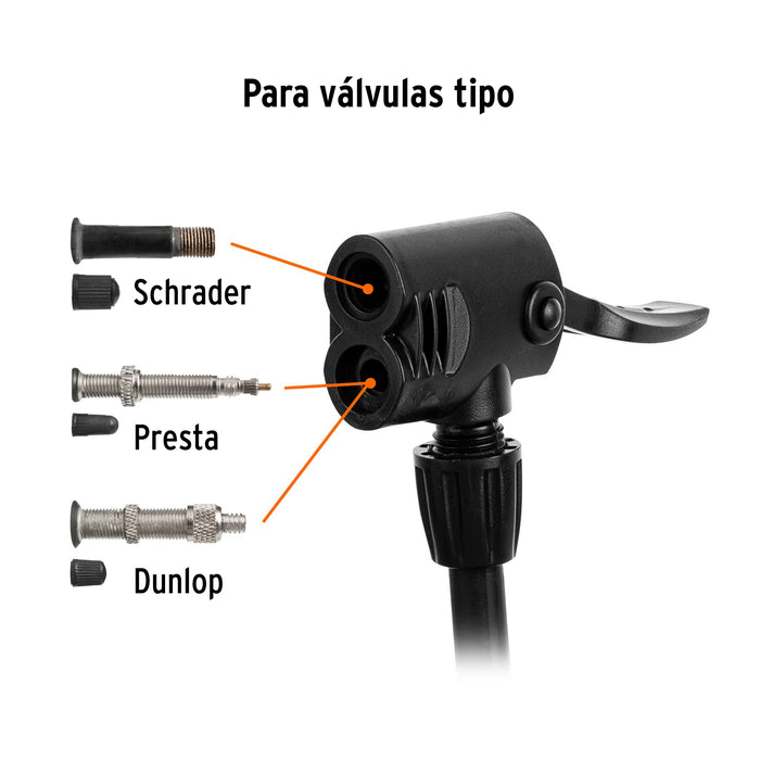 Bomba manual para inflar, 80 PSI, Pretul 21690 BOM-P