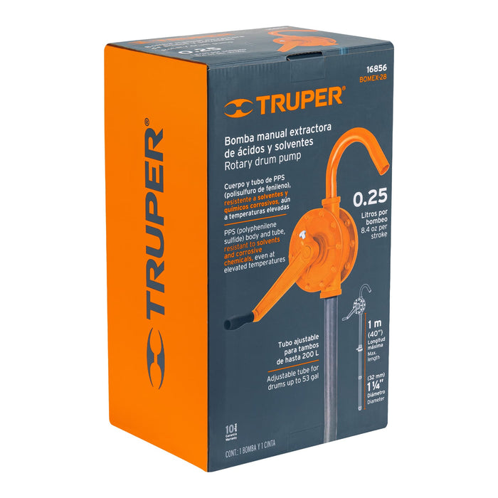 Bomba extractora de ácidos con manivela, Truper 16856 BOMEX-28
