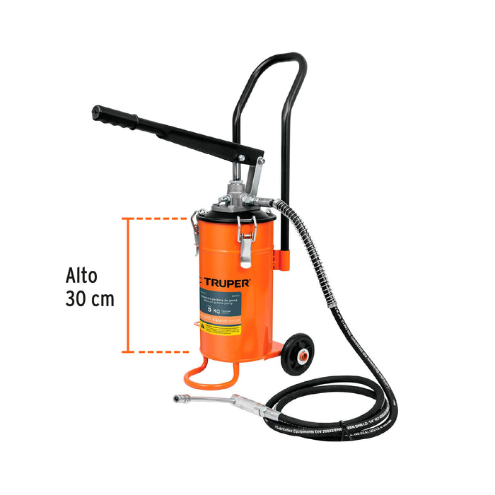 Bomba inyectora de grasa, 5 kg, Truper 16866 BOMIN-5