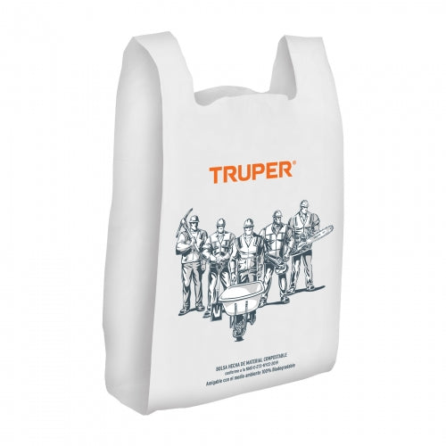 100 bolsas plásticas biodegradables de 34 x 60 cm, Truper 68054
