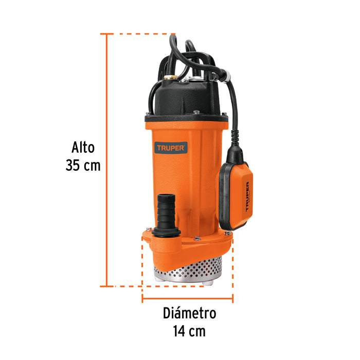 Bomba sumergible de hierro fundido para agua limpia 1/2 HP Código: 100169