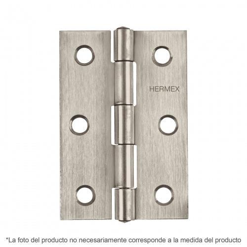Bisagra rectangular 1' acero inoxidable, Hermex 43199 BR-104