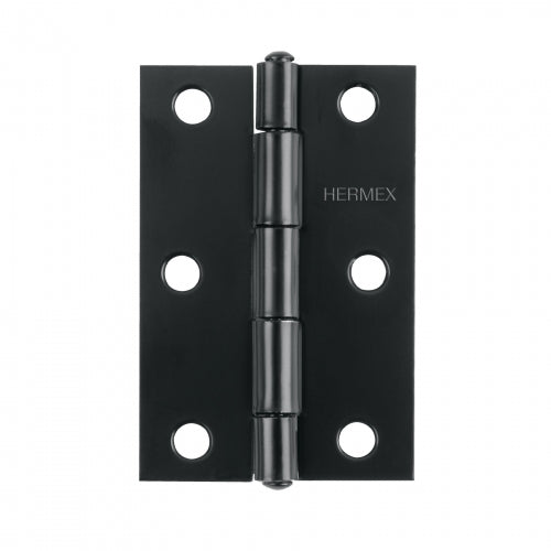 Bisagra rectangular 2-1/2' negra, Hermex 45635 BR-256