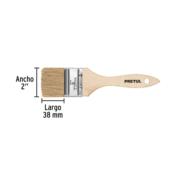 Brocha uso general de 2' con mango de madera, Pretul 24473