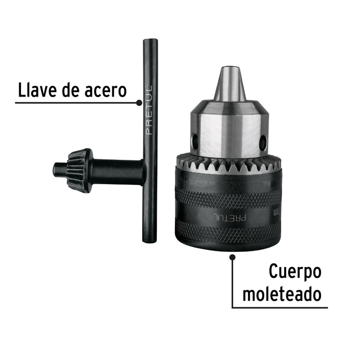 Broquero de 1/2' con llave, Pretul 27038