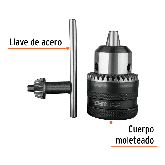 Broquero de 1/2' con llave, Truper Código: 16478