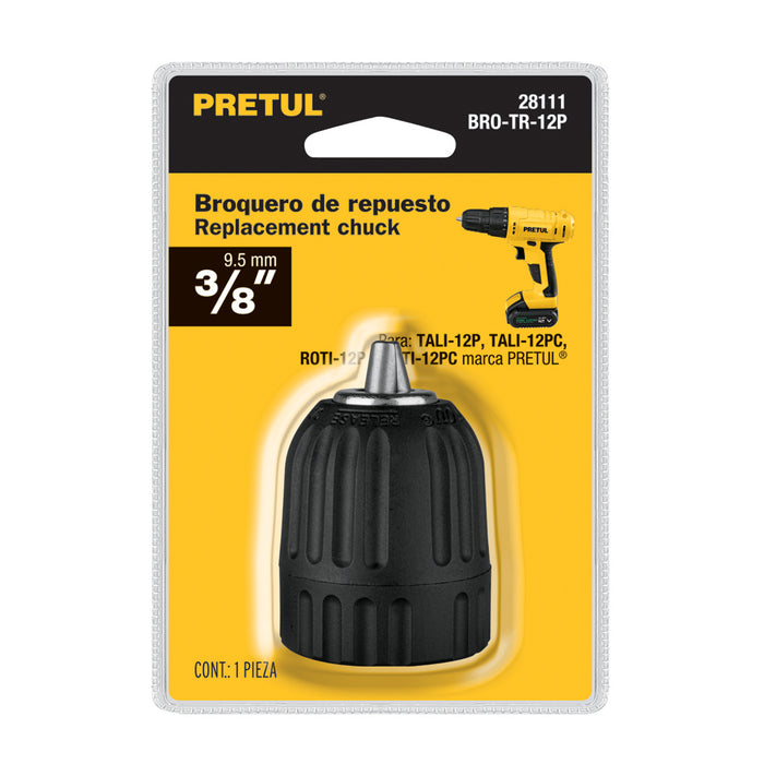 Broquero para rotomartillos y taladros inalámbricos, Pretul 28111 BRO-TR-12P