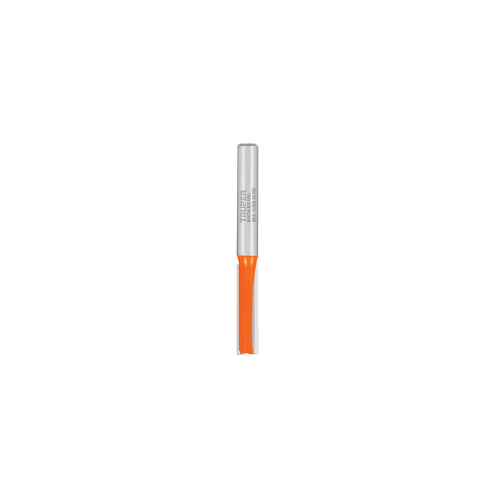 Broca para router, recta 2 filos, 1/4', larga, Truper Código: 11453