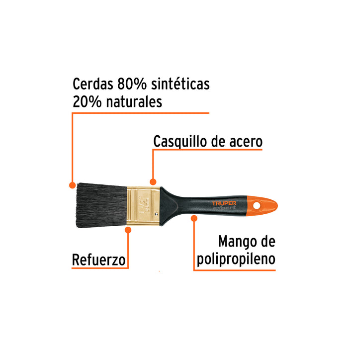 Brocha profesional de 1-1/2' mango de plástico, Expert 17861