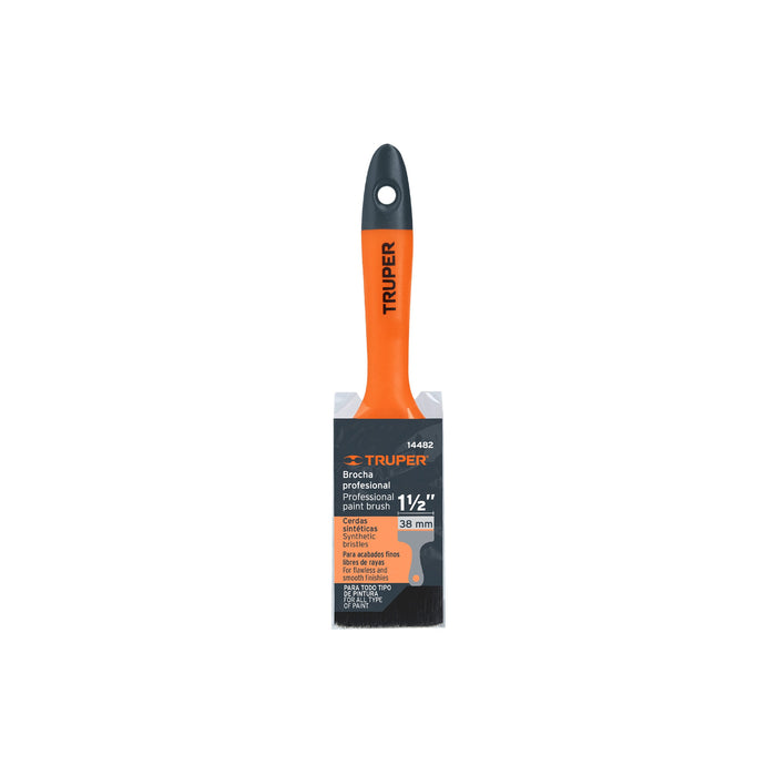Brocha profesional de 1-1/2' con mango de plástico, Truper Código: 14482