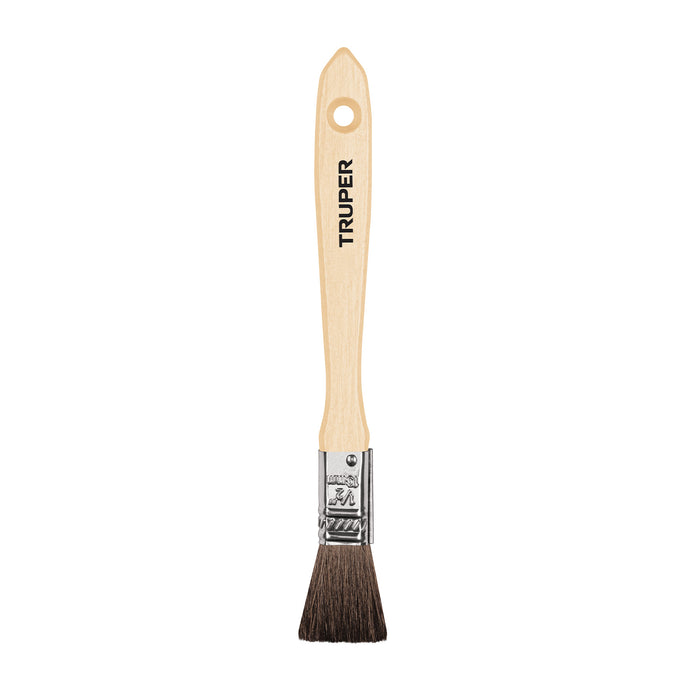 Brocha pelo de camello de 1/2' con mango de madera, Truper Código: 12465
