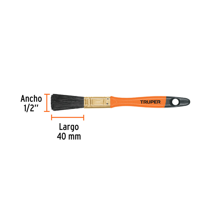 Brocha profesional de 1/2' con mango de plástico, Truper Código: 14480