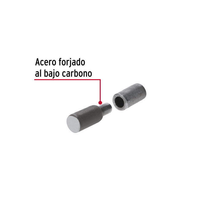 Bisagra tubular soldable de 5/8', Hermex 44637