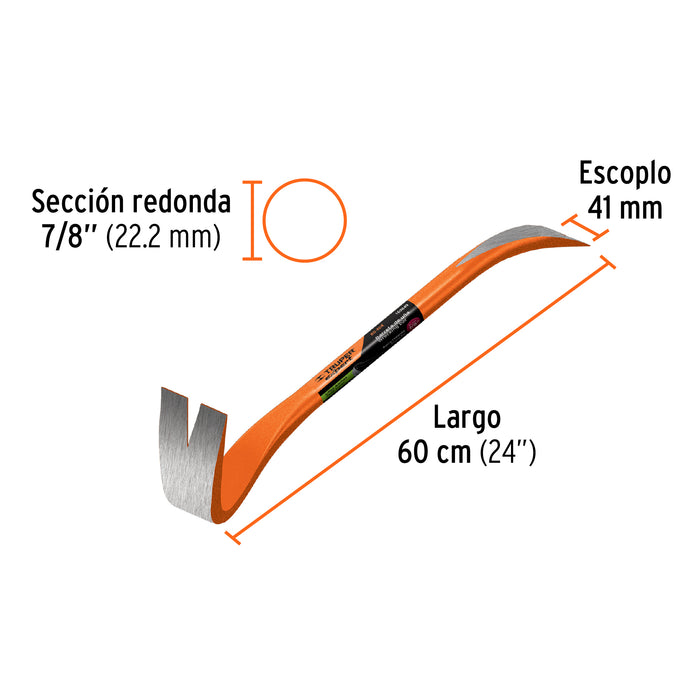 Barreta de uña de 7/8' x 60 cm, Truper Expert 102649 BU-60X