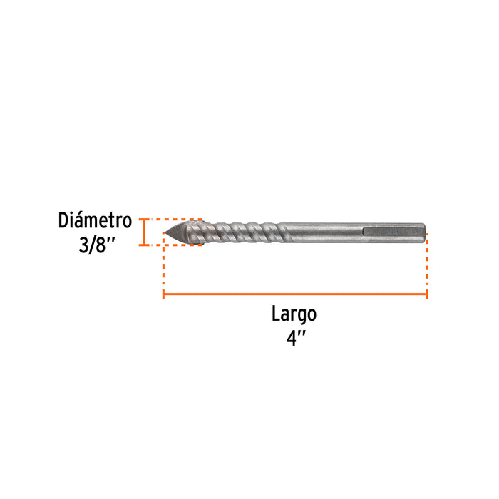 Broca para vidrio y azulejo 3/8', Truper Expert 101829