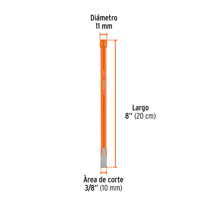 Cincel de corte frío de 3/8 X 8', Truper Código: 12109