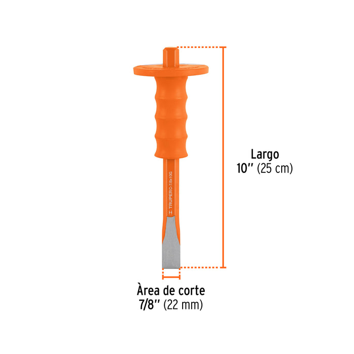 Cincel de corte frío 7/8 x 10' con grip, Truper Código: 12274