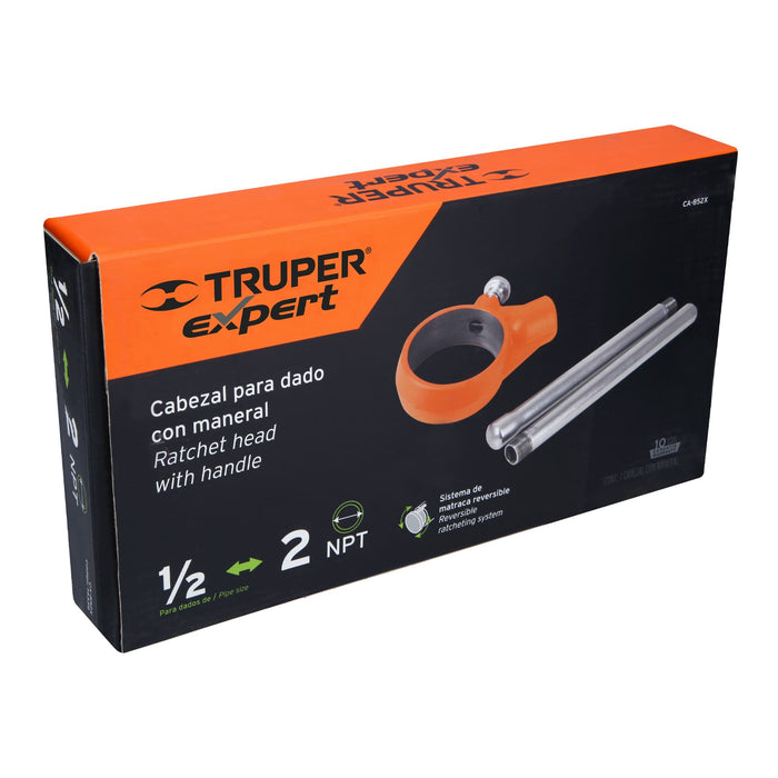 Cabezal para dados T-852X, con maneral, Truper Expert 14339 CA-852X