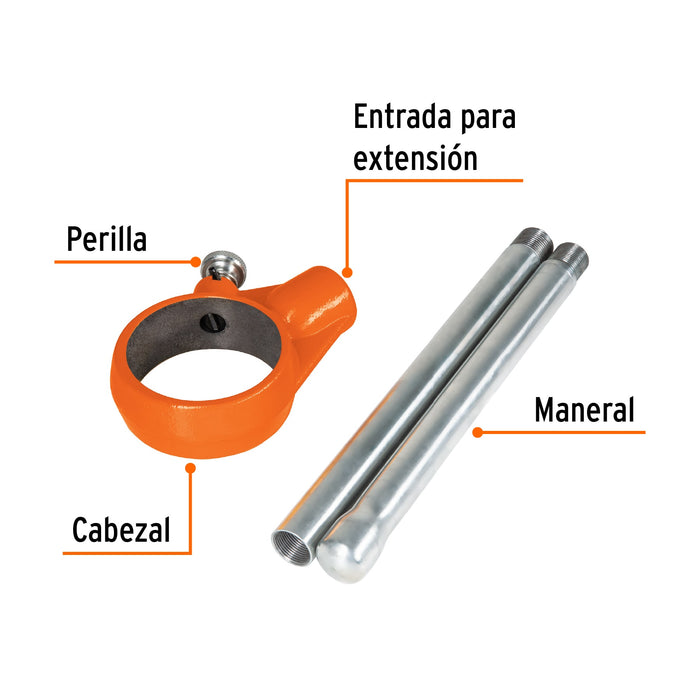 Cabezal para dados T-852X, con maneral, Truper Expert 14339 CA-852X