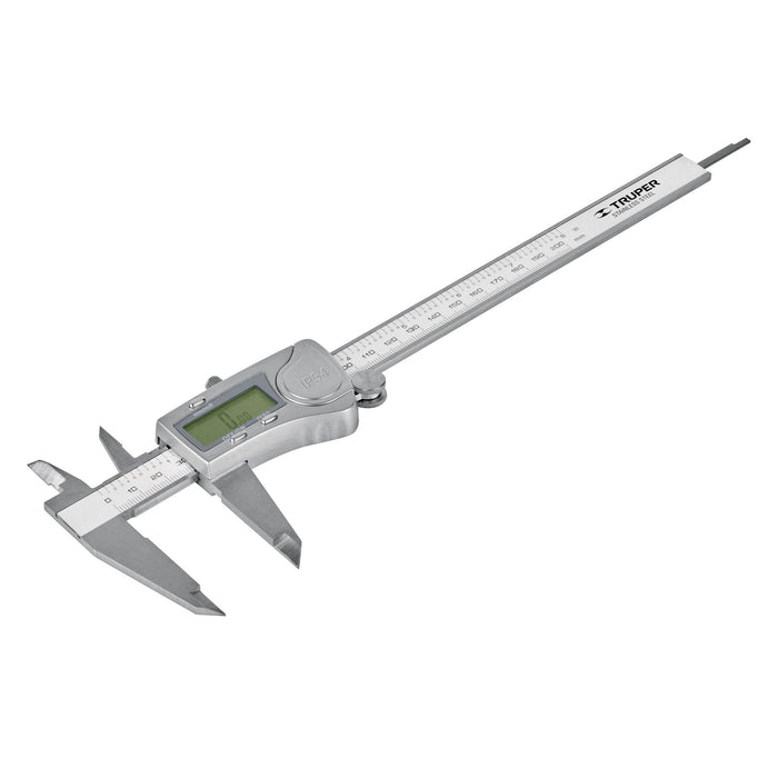 Calibrador vernier digital 6' acero inox, std y mm, Truper 14388 CALDI-6MP