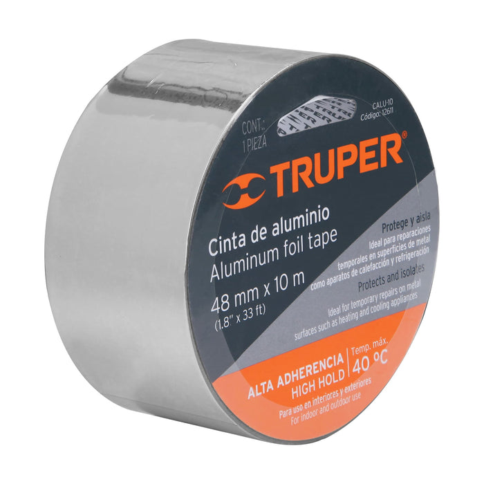 Cinta de aluminio de 48 mm x 10 m, Truper 12611 CALU-10