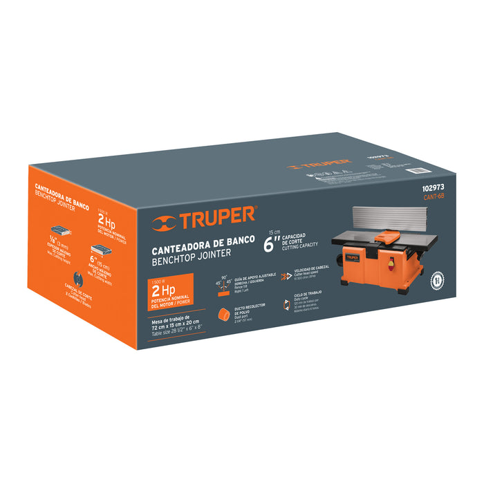 Canteadora de banco 6', 1-1/2 HP (1100 W), Truper 102973 CANT-6B