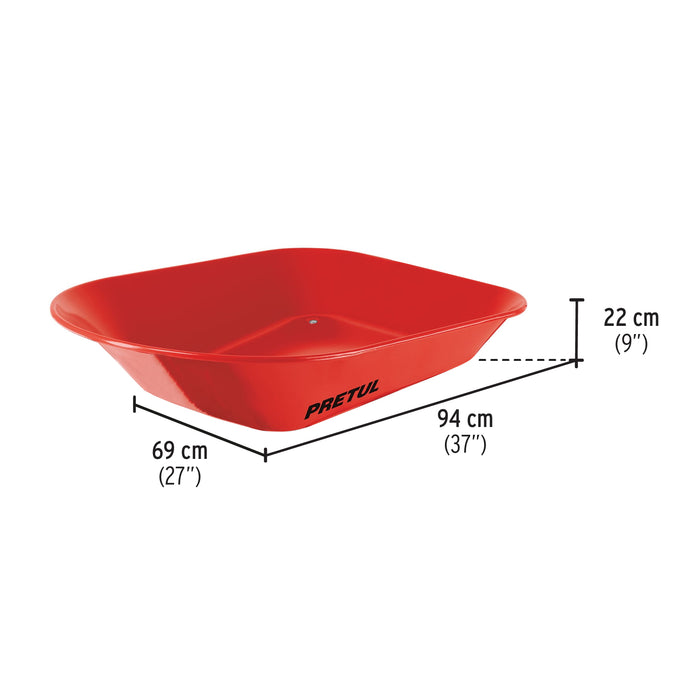 Carretilla 4.5 ft3 roja Imponchable bastidor tubular,Pretul 20629 CAP-40FB