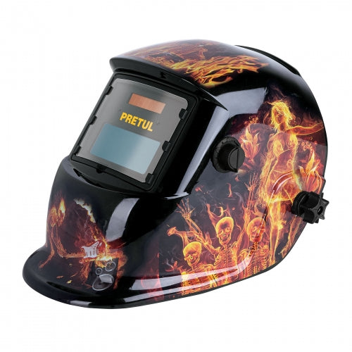 Careta electrónica p/soldar, fuego, sombra 9 a 13, Pretul 27355 CAREL-11FP