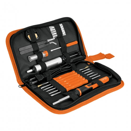 Kit soldadura electrónica con cautín de 25 W, temp regulable 102424 CAU-25ERK