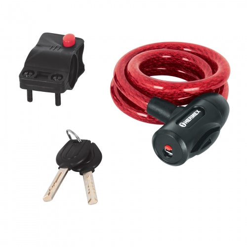 Candado de cable con llave, 12 mm X 1.0 m, Hermex 43923 CB-12