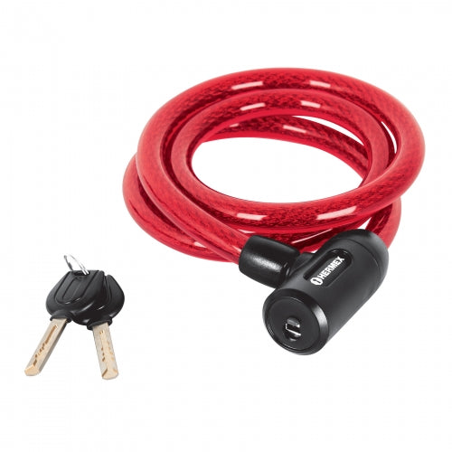 Candado de cable con llave, 15mm X 1.20 m, Hermex 43920 CB-15
