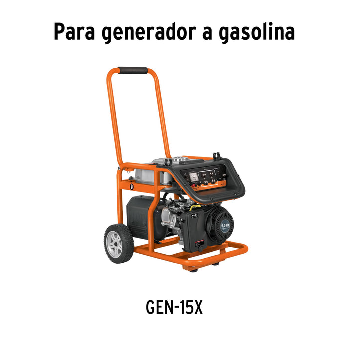 Generador portátil 1.5 kW motor a gasolina, Truper 15341 GEN-15X