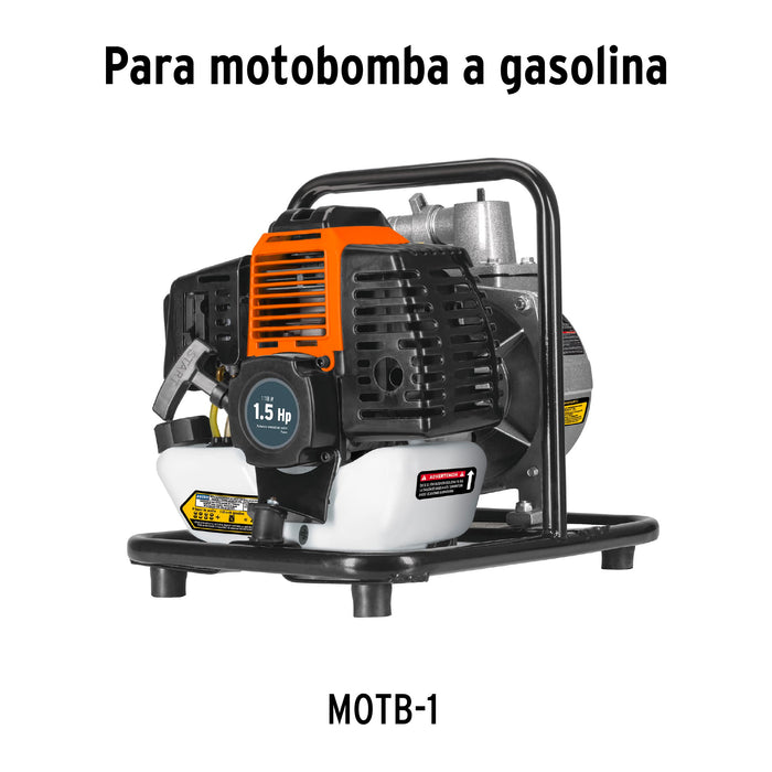 Motobomba autocebante 1' x 1' a gasolina 1-1/2 HP, 2 tiempos 101110 MOTB-1