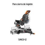 Sierra de inglete 12', 2000 W telescópica compuesta, Truper 103235 SINCO-12